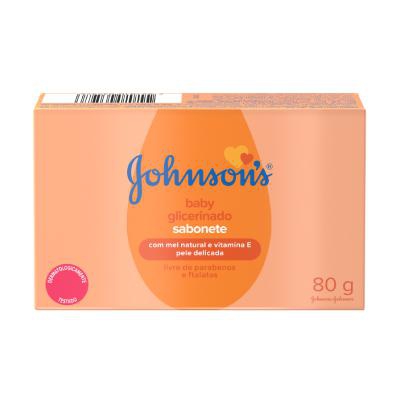 Sabonete Infantil Johnson's Baby Glicerinado Com Mel Natural e Vitamina E 80g