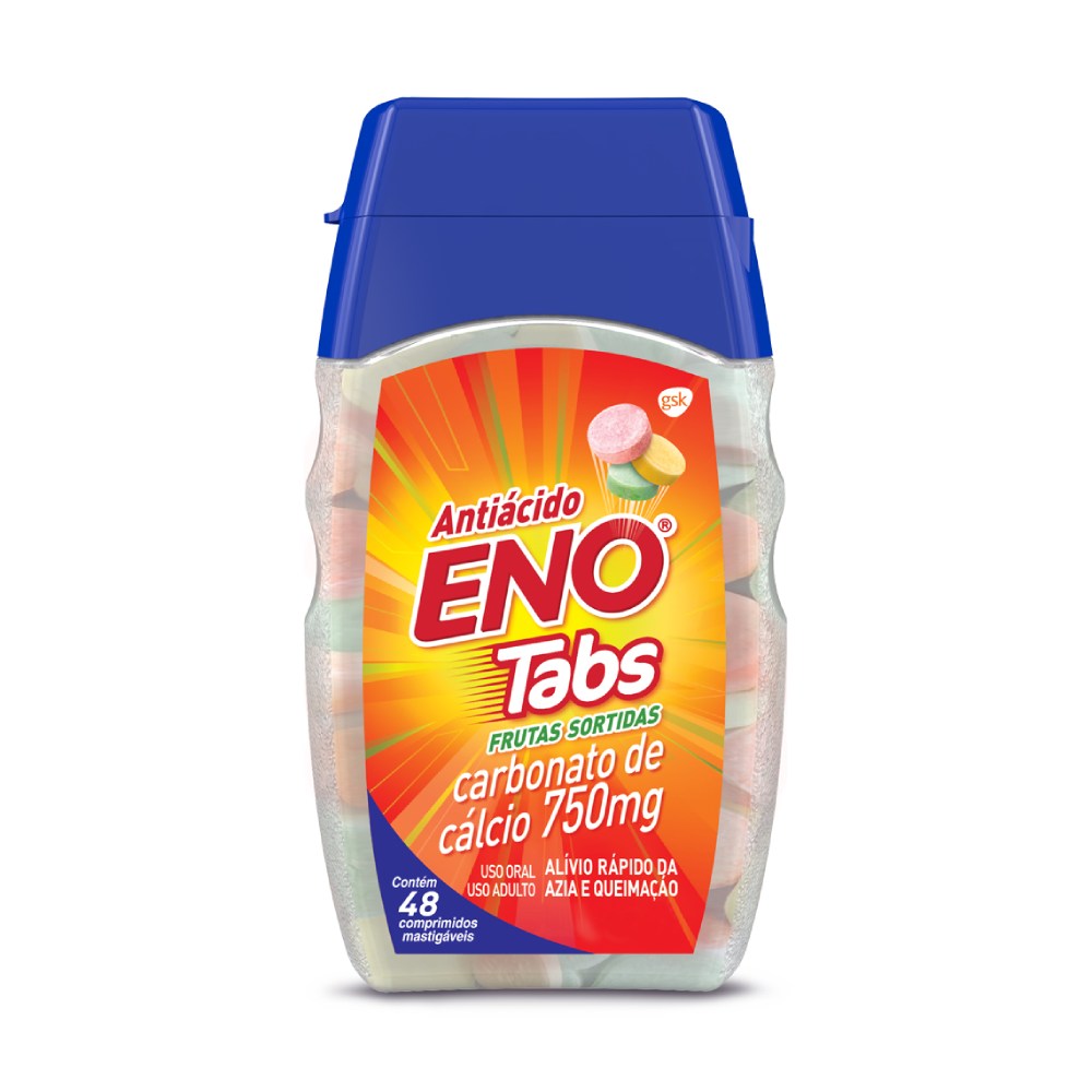 Eno Tabs Frutas Sortidas 48 Comprimidos Mastigáveis