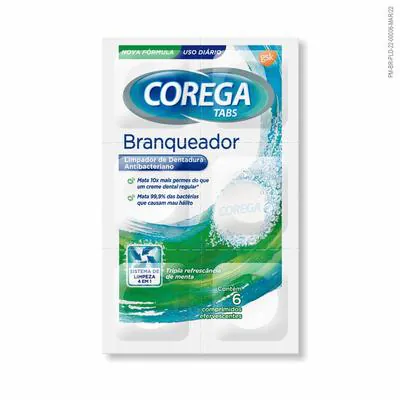 Corega Tabs Branqueador Limpador de Prótese 6 Comprimidos