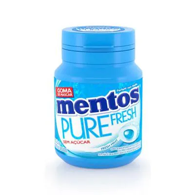 Chiclete Mentos Pure Fresh Mint Garrafa 56g