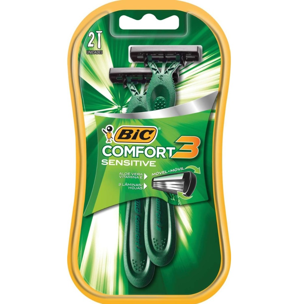 Aparelho de Barbear Bic Comfort 3 Sensivel com 2un