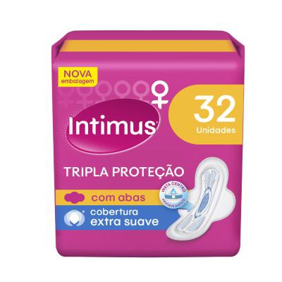 Absorvente Intimus Tripla Proteção Suave Com Abas 32 Unidades