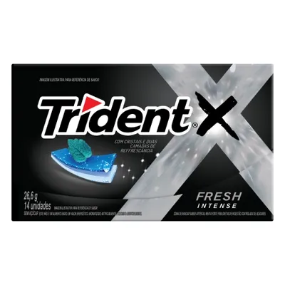 Goma De Mascar Intense Zero Açúcar Trident Xfresh 26,6G 14 Unidades Leve Mais Pague Menos preço