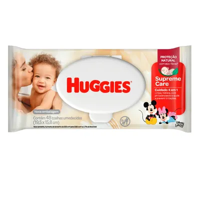Lenço Umedecido Huggies Hidratação E Nutrição Com 48 Unidades preço