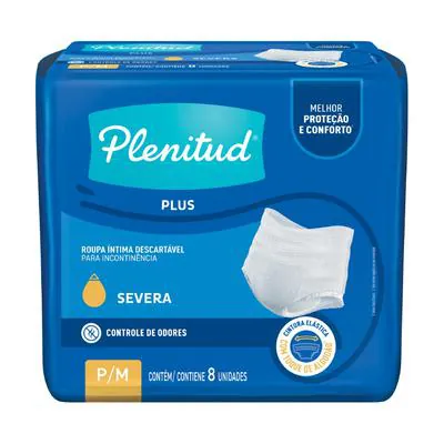 Roupa Íntima Plenitud Protect Plus P/M 8 Unidades