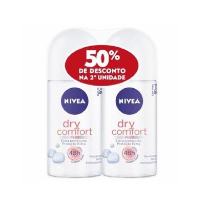 Kit Desodorante Roll-On Nivea Dry Comfort Plus 50ml 2 Unidades