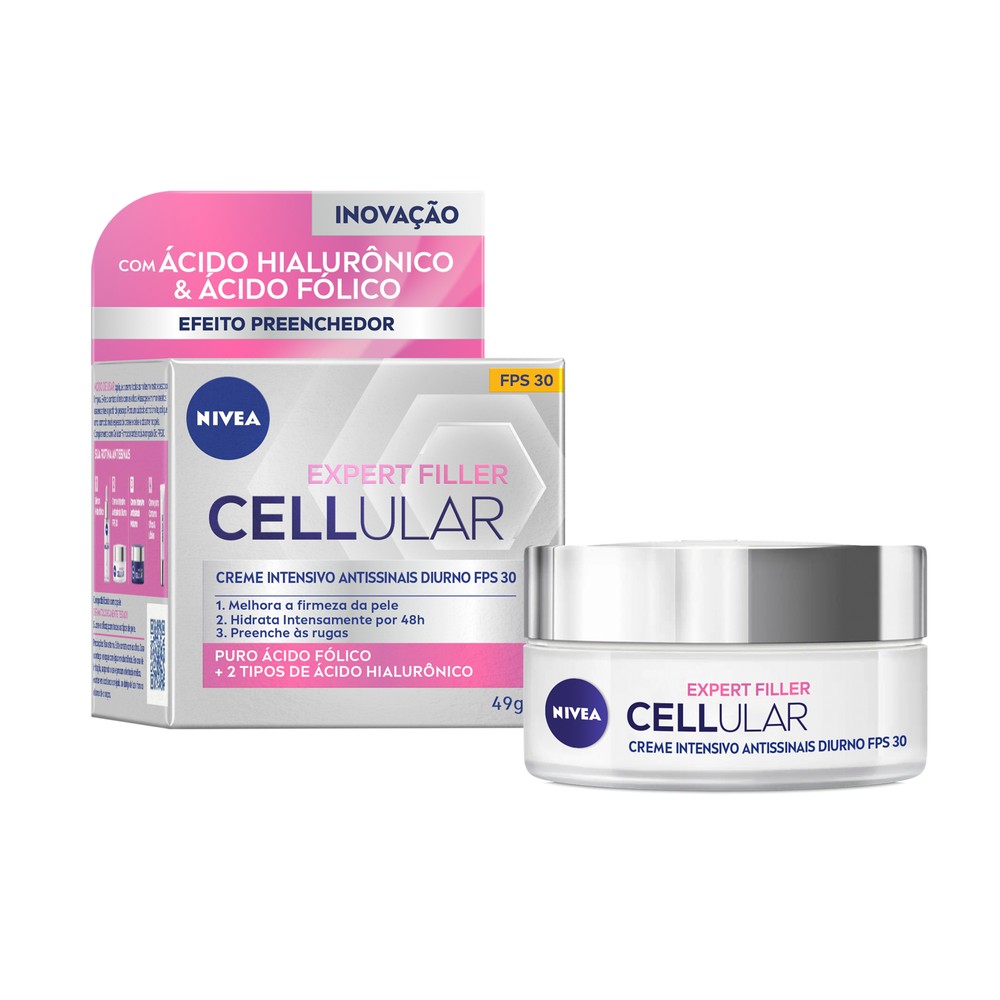 Creme Facial Nivea Antissinais Cellular Filler Dia FPS 30 49g