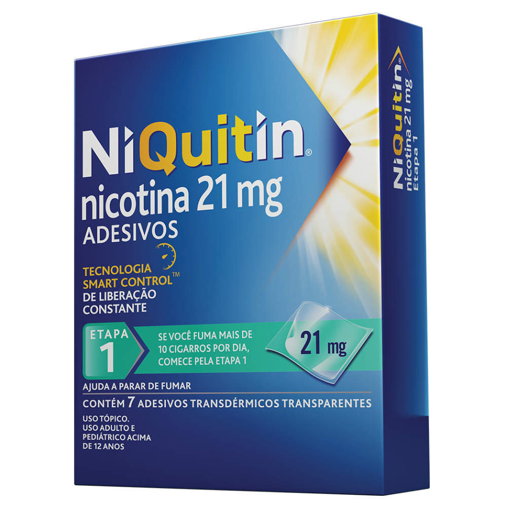 NiQuitin Adesivo 21mg com 7 Adesivos de Nicotina