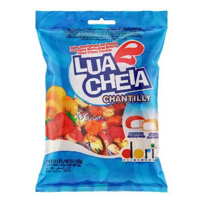 Balas Dori Recheados Lua Cheia Chantilly 150g