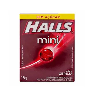 Bala Halls Mini Cereja 15g