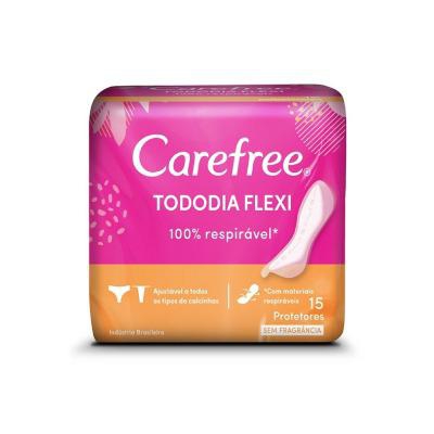 Absorvente Carefree Todo Dia Flexi Sem Perfume 15 Unidades