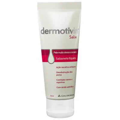 Sabonete Líquido Dermotivin Salix Pele Acneica 70ml