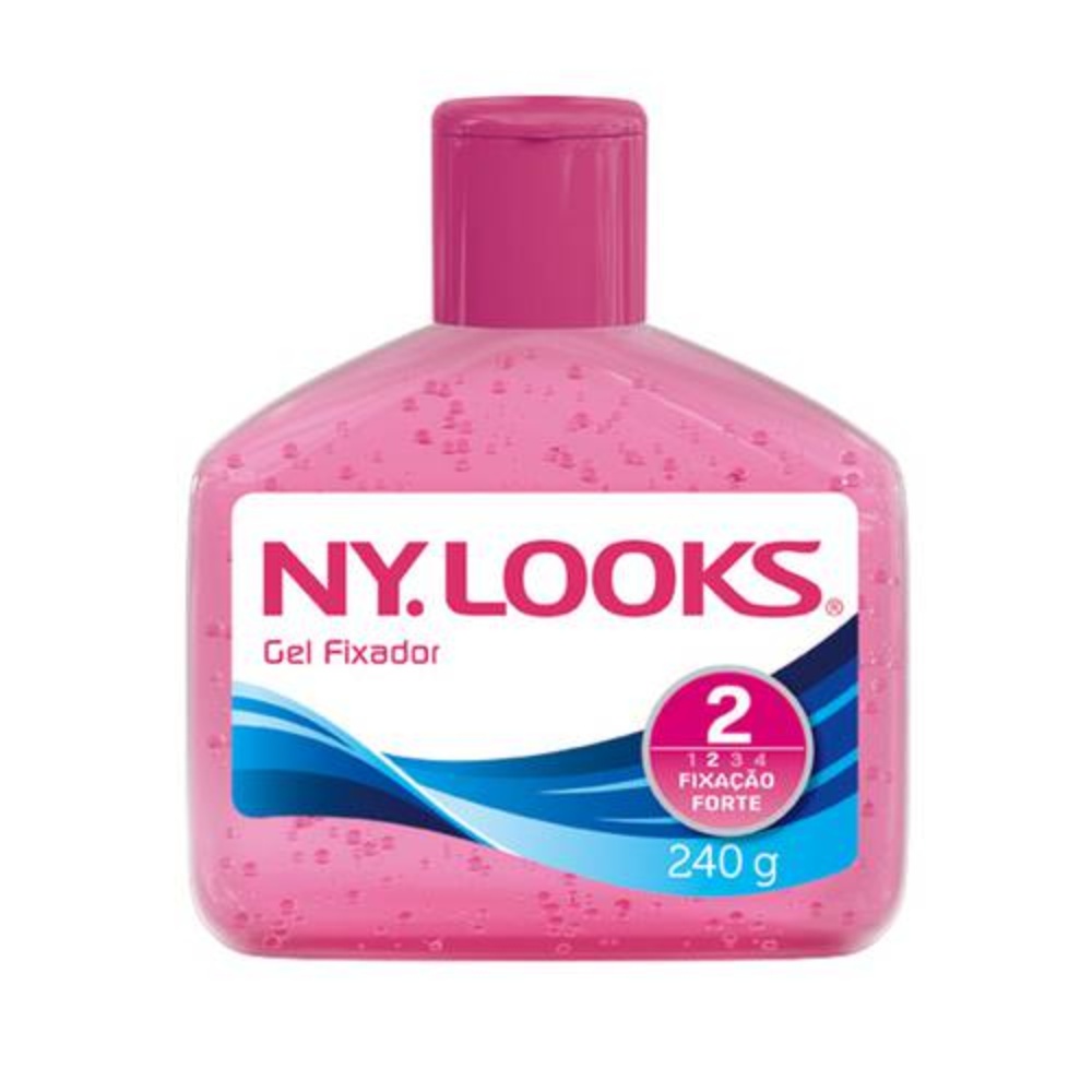 Gel Fixador Nylooks Garrafa Rosa Fixador 2 Forte 240g