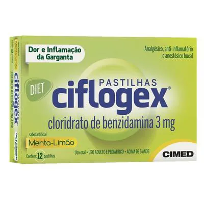 Ciflogex Diet Menta Limão 3mg 12 Pastilhas