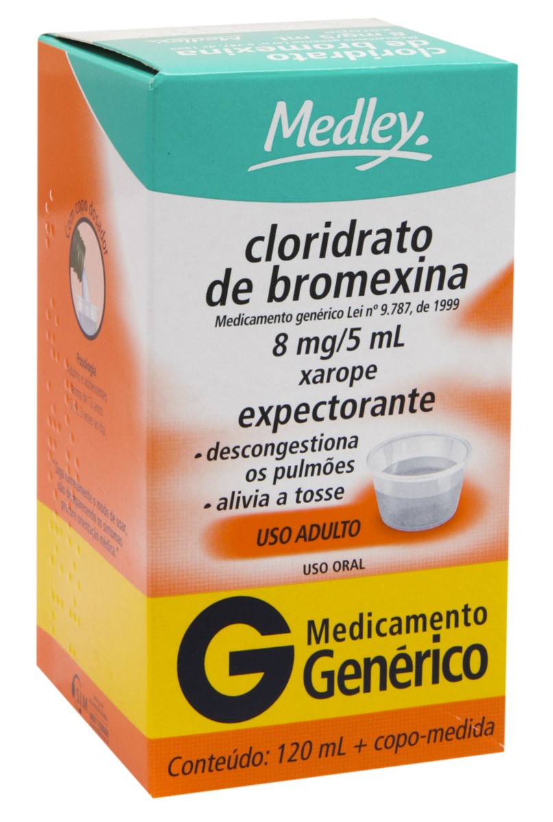 Cloridrato De Bromexina Xarope Medley 8mg 120ml