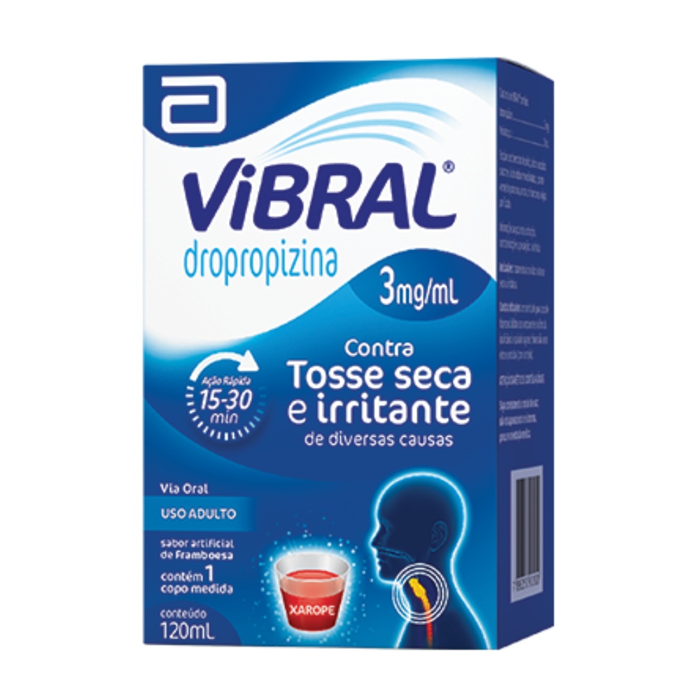 Vibral 3mg/10ml Xarope Com 120ml - Uso Adulto