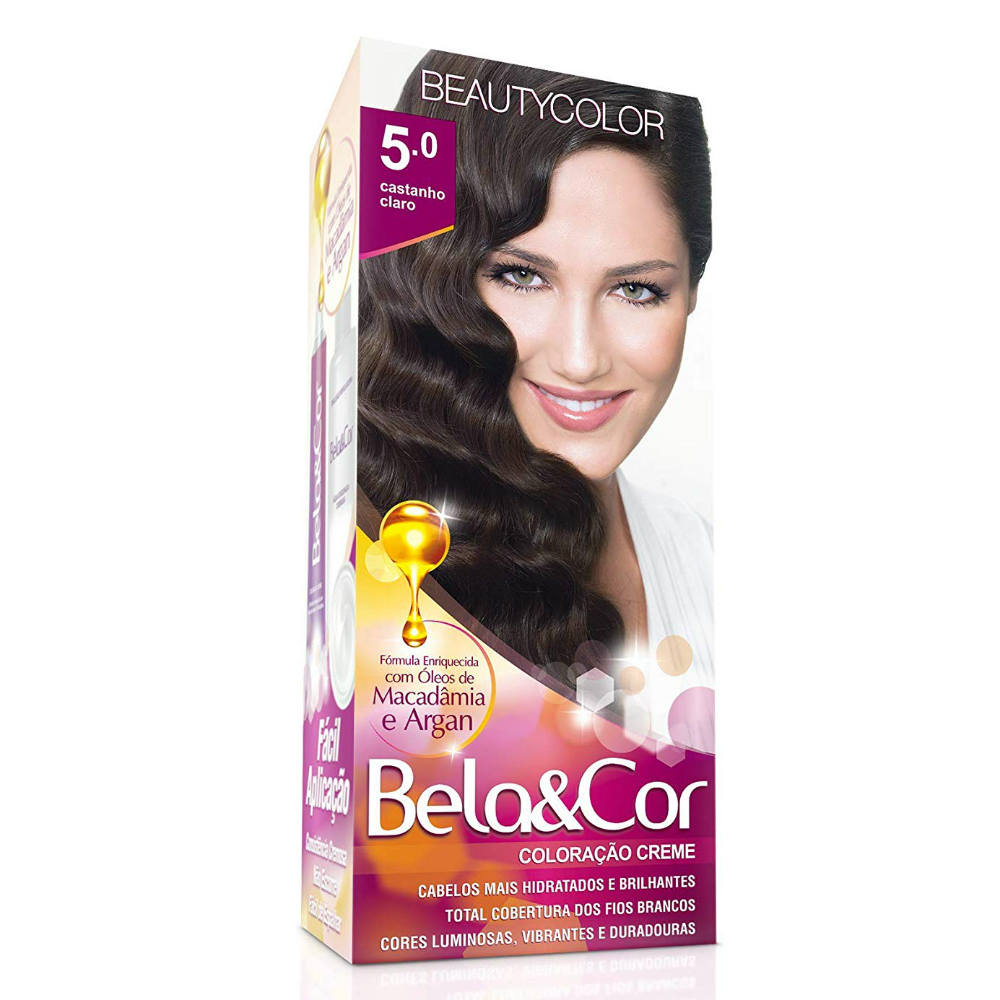 Tintura Beauty Color Bela&Cor 5.0 Castanho Claro