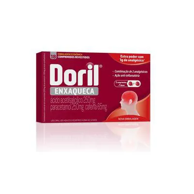Doril Enxaqueca Analgésico 250Mg + 250Mg + 65Mg 18 Comprimidos preço