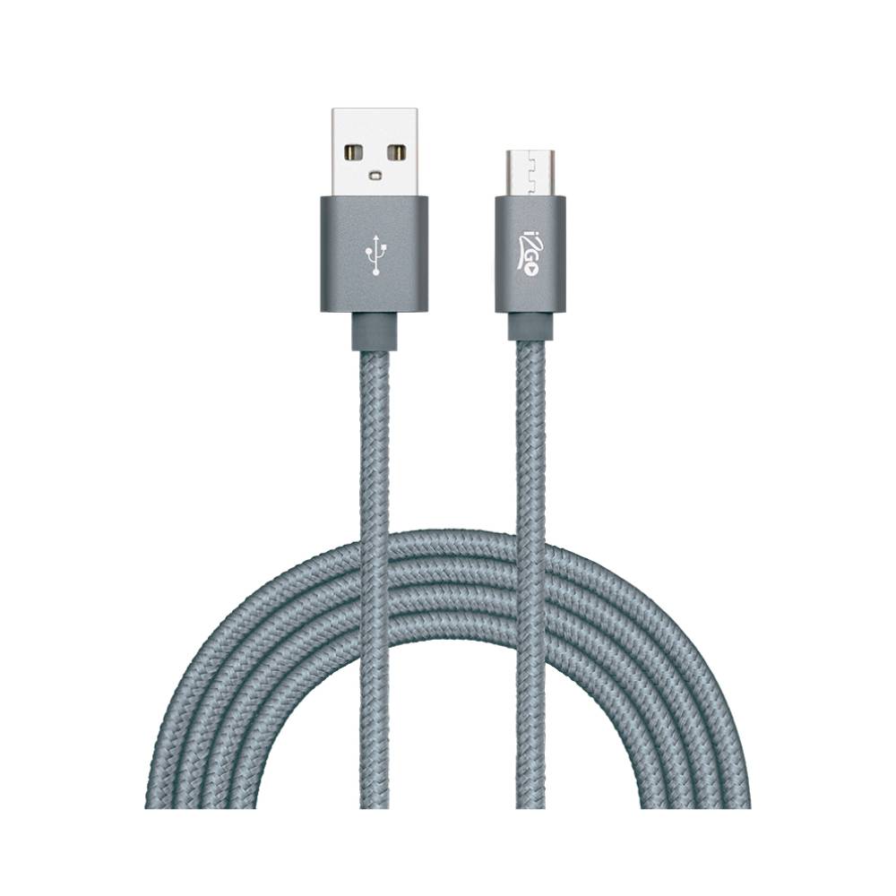 Cabo Micro-USB I2GO Android 2M Trançado Chumbo