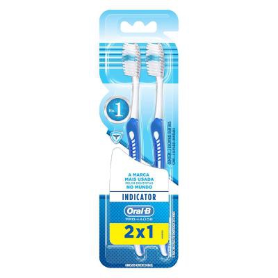 Kit Escova Dental Macia Oral-B Pro-Saúde Indicator 2 Unidades