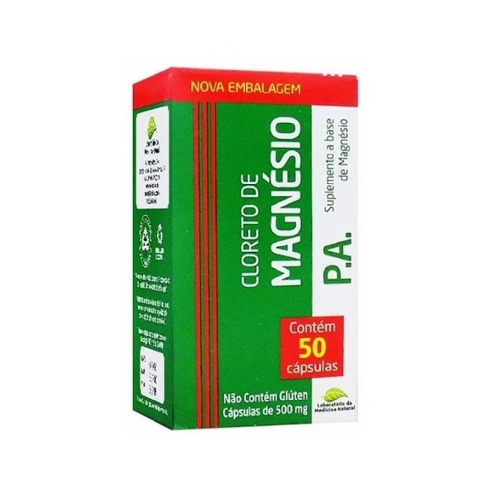 Cloreto Magnesio 500mg com 50 Cápsulas