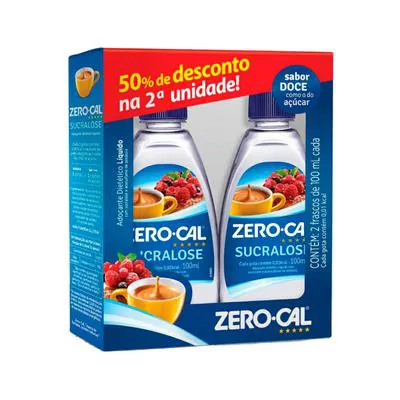 Kit Adoçante Líquido Zero Cal 100ml