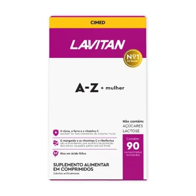 Multivitamínico Lavitan Az Mulher Com 90 Comprimidos