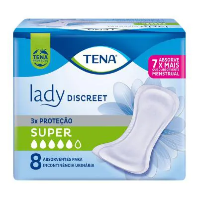 Absorvente para Incontinência Urinária Tena Lady Discreet Super 8 Unidades
