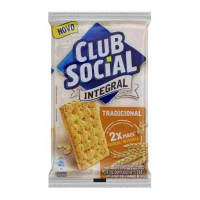 Biscoito Club Social Integral 144g