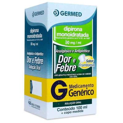 Dipirona Monoidratada Solução Oral Germed 50mg 100ml