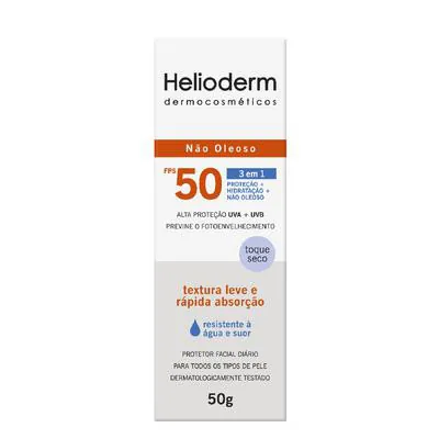 Protetor Solar Facial Helioderm Suncare FPS50 50g