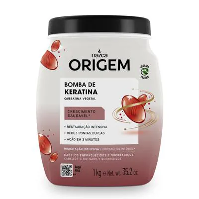 Creme de Tratamento Hidratante Origem Bomba de Queratina 1Kg