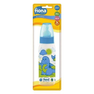 Mamadeira Fiona Desenhos Azul Silicone 240ml