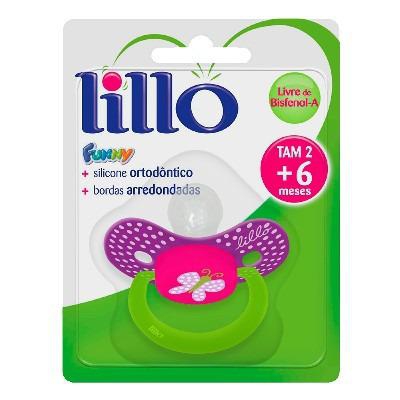 Chupeta Lillo Funny Orto Sil Lilás Tamanho 2