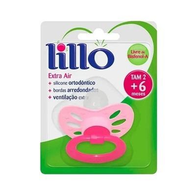 Chupeta Lillo Air Cores Fortes Orto Sil Rosa Tamanho 2