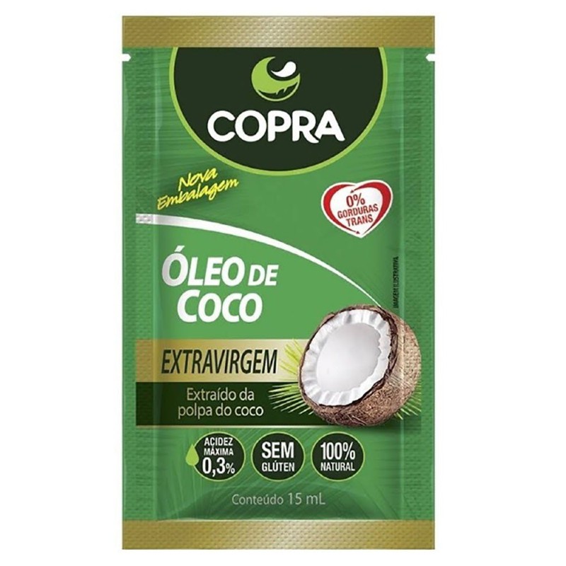 Óleo de Coco Copra Extra Virgem Sachê 15ml