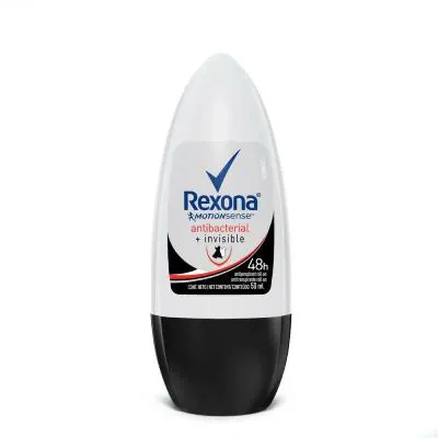 Desodorante Antitranspirante Rexona Feminino Roll On Antibacterial + Invisible 50ml