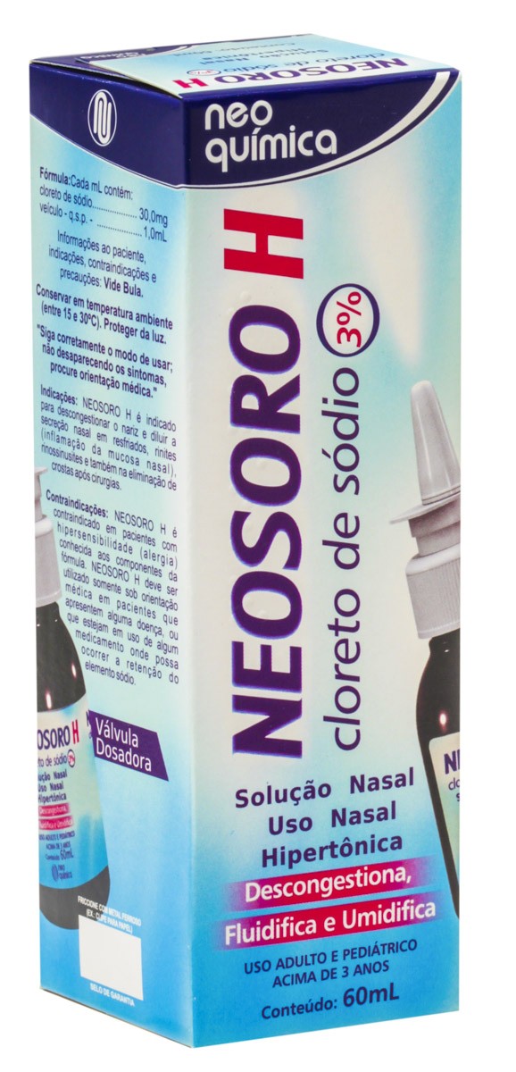 Neosoro H 30mg Solução Nasal Gotas 60ml