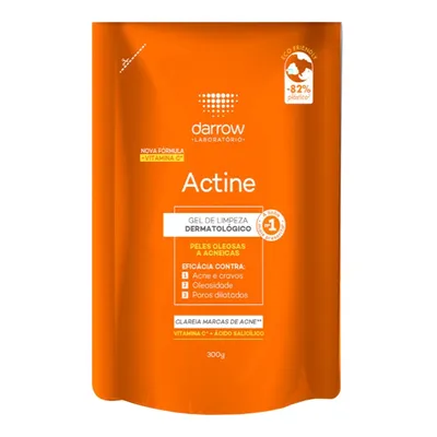 Gel de Limpeza Actine Vitamina C Peles Oleosas e Acneia Refil 300g