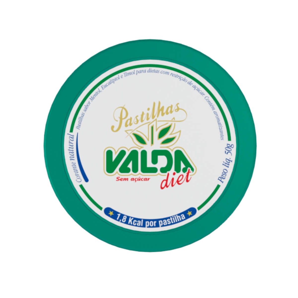 Pastilhas Valda Diet Menta Lata 50g