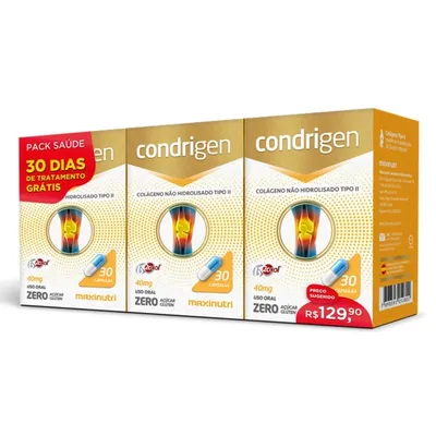 Kit Condrigen Colágeno Tipo II 30 Cápsulas Cada