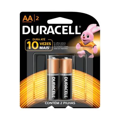 Pilha Alcalina Pequena Duracell AA 2 Unidades