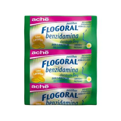 Flogoral 4 Pastilhas Laranja