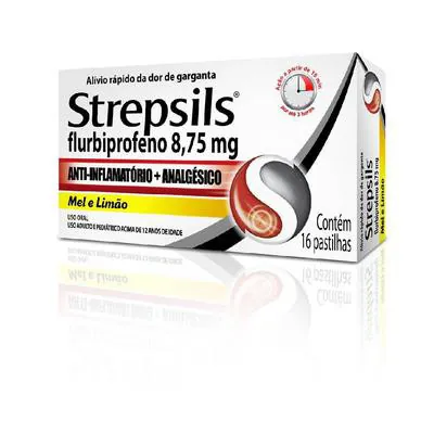 Pastilhas para garganta Strepsils Mel e Limão 16 Pastilhas