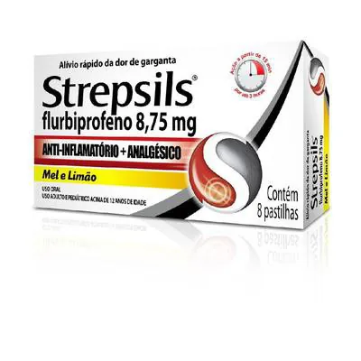 Pastilhas para garganta Strepsils Mel e Limão 8 Pastilhas