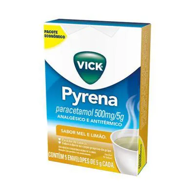 Vick Pyrena Sabor Mel e Limão 5 Envelopes de 5g