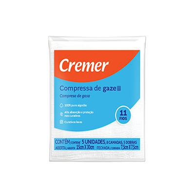 Compressa Gaze Cremer 11 Fios 5 Unidades