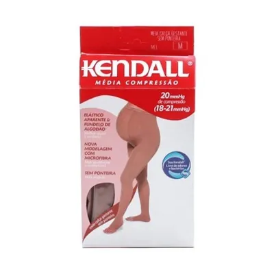 Meia Calça Kendall Média Compressão Gestante Sem Ponteira M Mel