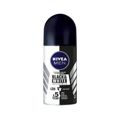 Nivea Men Desodorante Antitranspirante Roll On Invisible for Black & White 50ml