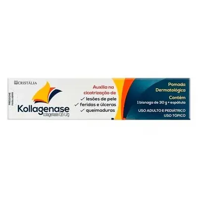 Kollagenase 0,6U/G Pomada 30G + Espátula preço